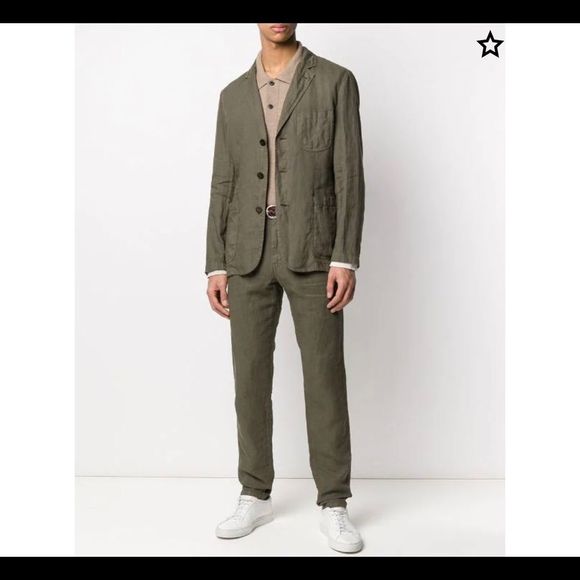 Aspesi Samuraki Single Breasted Linen Blazer Sz 46 - Picture 8 of 11